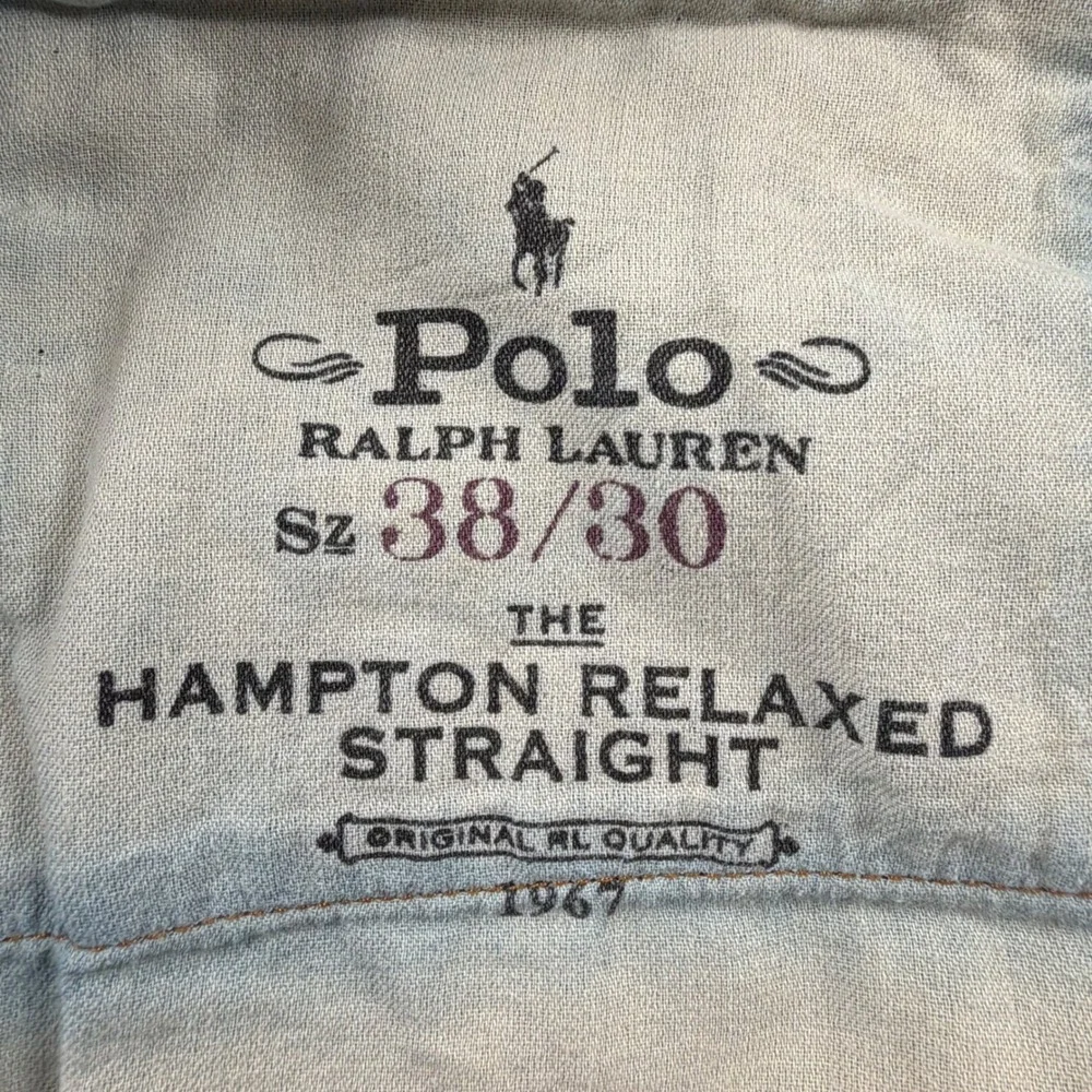 Polo Ralph Lauren Jeans Mens 38(40)/30 Blue Hampton Relaxed Straight Denim